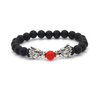 Double Dragon Head Onyx Bead Bracelets [11 Variations]