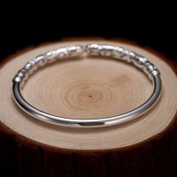 Xiangyun Vector Solid Silver Bracelet
