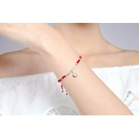 Silver Bell Lucky Red String Bracelet