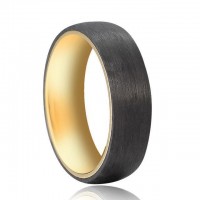 Black Carbonfiber Couples Ring [Two Variants]