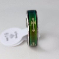 Cross Printed Mood Ring