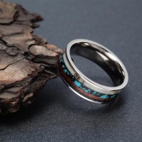 Layered Titanium Wood Ring