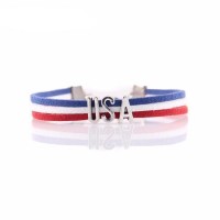 US National Flag Leather Bracelet [2 Variants]