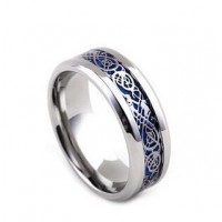 Elegant Stainless Steel Dragon Scales Inlay Ring [2 Variants]