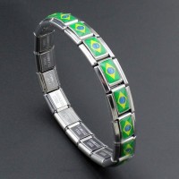 Support Brazil Stainless Steel Bracelet