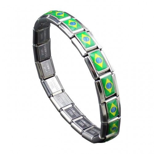 Support Brazil Stainless Steel Bracelet