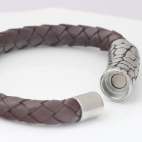 Vintage Brown Braided Rope Leather Bracelet