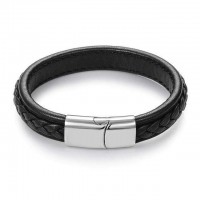 Punk Black Braided Leather Bracelet [12 Variants]