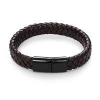 Punk Black Braided Leather Bracelet [12 Variants]