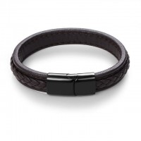 Punk Black Braided Leather Bracelet [12 Variants]