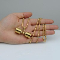 Move Fit Barbell Charm Necklaces [3 Variants]