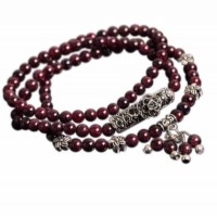 Cranberry Stardew Mala Beads Prayer Bracelet