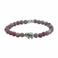 Blush Cranberry Elephant Healing Bracelet [2 Variants]