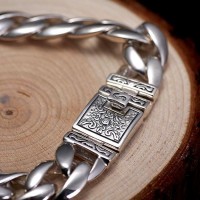 Yintai Cuban Medium Silver Luxury Bracelet