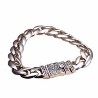 Yintai Cuban Medium Silver Luxury Bracelet