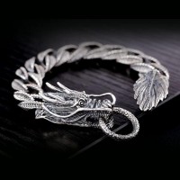 Totems Horned Dragon Silver Luxury Bracelet