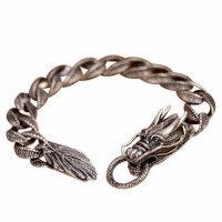 Totems Horned Dragon Silver Luxury Bracelet