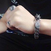 Totems Horned Dragon Silver Luxury Bracelet