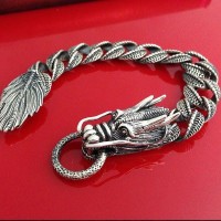 Totems Horned Dragon Silver Luxury Bracelet