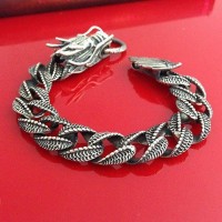 Totems Horned Dragon Silver Luxury Bracelet