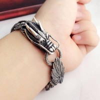 Totems Horned Dragon Silver Luxury Bracelet