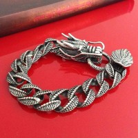 Totems Horned Dragon Silver Luxury Bracelet