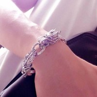 Totems Horned Dragon Silver Luxury Bracelet