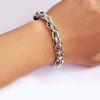 Multus Cable Link Silver Chain Luxury Bracelet