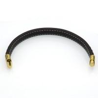 Sleek Stainless Steel Leather Bracelet [2 Variants]