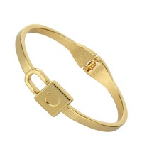 Gold Lock Classic Bangle