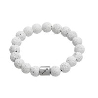 White Lava Stone Zodiac Charm Bracelet [12 Variations]