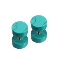 Natural Stone Round Stud Earrings [8 Variants]