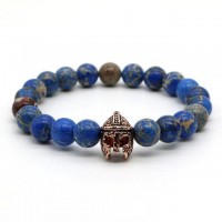 Blue Sea Stone Roman Warrior Helmet Bracelet