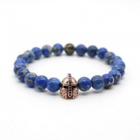 Blue Sea Stone Roman Warrior Helmet Bracelet