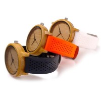 Bamboo Watch with Silicone Wristband [3 Variants]