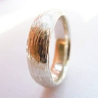 Handmade Sterling Silver Tree Skin Ring [4mm]