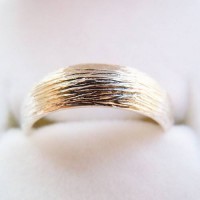 Handmade Sterling Silver Tree Skin Ring [4mm]