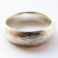 Handmade Sterling Silver Tree Skin Ring [4mm]