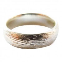 Handmade Sterling Silver Tree Skin Ring [4mm]