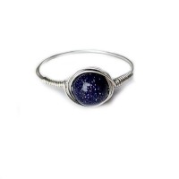 Handmade Blue Goldstone Ring