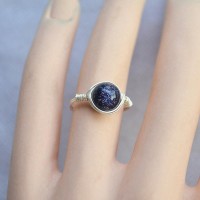 Handmade Blue Goldstone Ring