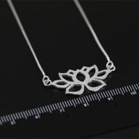 Padma Lotus Sterling Silver Necklace