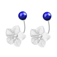 Lapis Lazuli Crystal Diphylleia Earrings