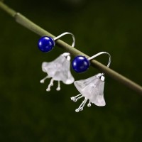 Lapis Lazuli Crystal Diphylleia Earrings