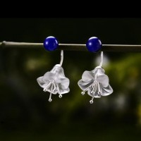 Lapis Lazuli Crystal Diphylleia Earrings