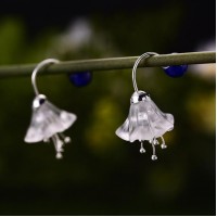 Lapis Lazuli Crystal Diphylleia Earrings