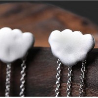 Nimbus Cloud Silver Dangle Earrings [3 Variants]