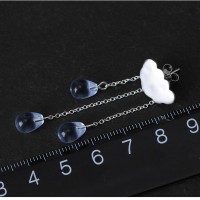 Nimbus Cloud Silver Dangle Earrings [3 Variants]