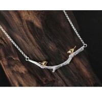 Sweet Tweets Sterling Silver Necklace [2 Variants]