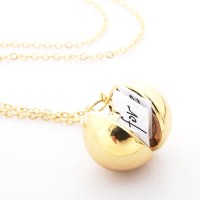 Personalized Message Ball Locket Necklace [2 Variants]